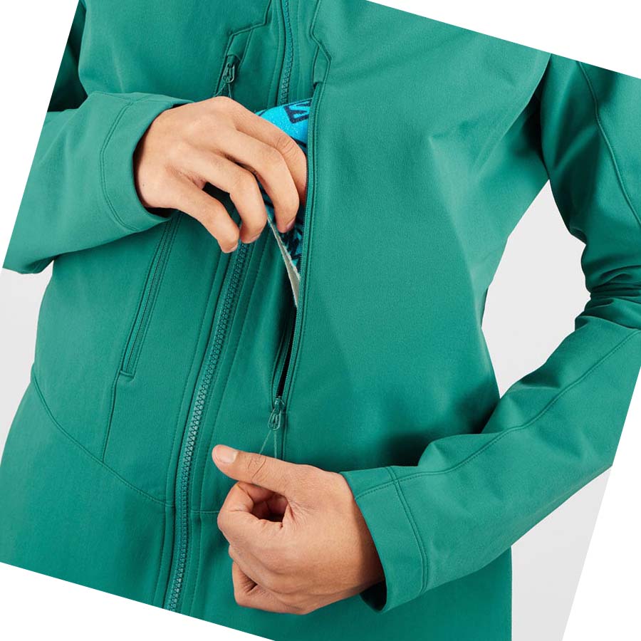 Chaquetas Salomon OUTPEAK SOFTSHELL Hombre Verdes | MX 3255AHK